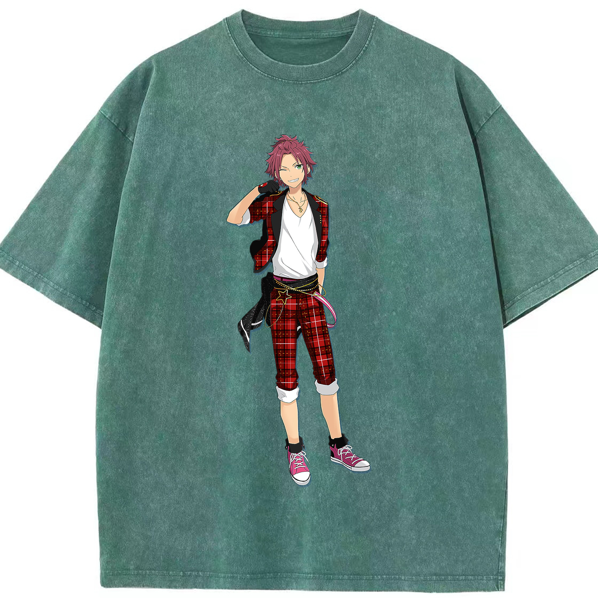 （画像用） あんさんぶるスターズ! Ensemble Stars 綿100% ヴィンテージ風 半袖Tシャツ（フロントプリント）